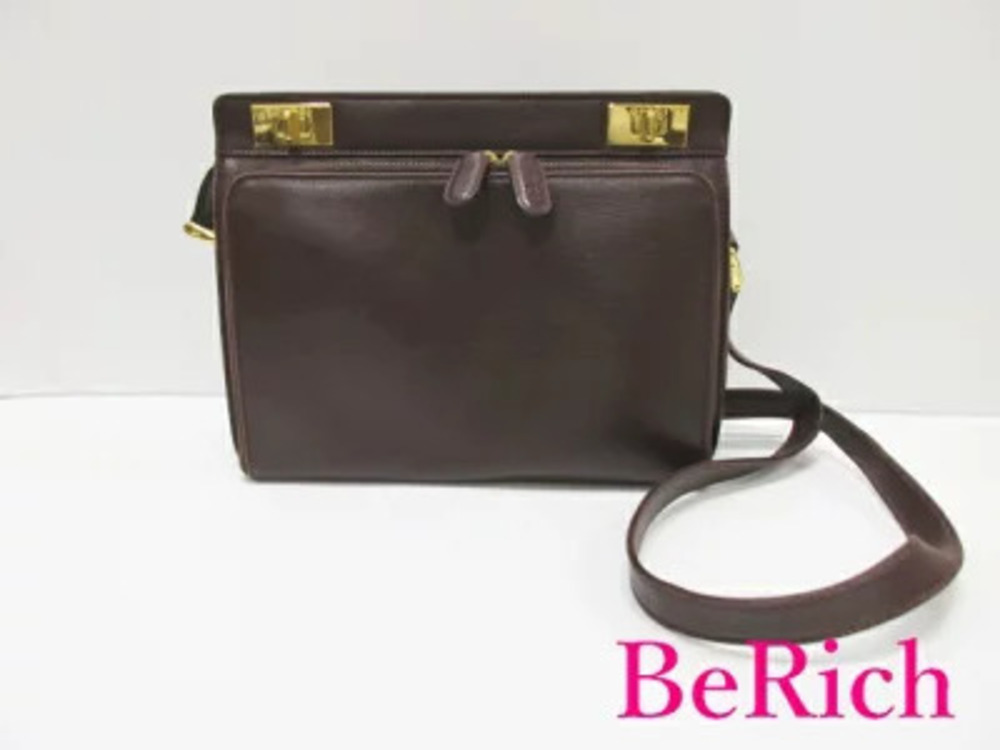 Gucci Shoulder Bag Bordeaux Purple Leather Crossbody